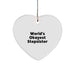 Funny Stepsister Gifts from Family - World's Okayest Stepsister Heart Ornament for Christmas Unique Gifts, Great for Stepsister Friends - Image 1