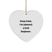 Funny Civil Engineer Gifts for Men, Christmas Unique Heart Ornament from Friends, 'Keep Calm I'm almost a Civil Engineer' Decoration - Image 1