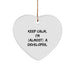 Funny Developer Gifts for Him - Keep Calm I'm (almost) A Developer Christmas Unique Heart Ornament - Image 1