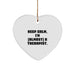 Funny Therapist Gifts from Friends for Christmas Unique Heart Ornament Keep Calm I'm almost A Therapist. - Image 1