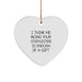 Funny Stepsister Gifts from Men to Women Heart Ornament, I Think Me Being Your Stepsister Is Enough Of A Gift Christmas Unique Gifts - Image 1