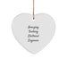 Funny Electrical Engineer Gifts from Men for Christmas - Heart Ornament with Amazing F--king Quote - Image 1