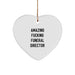 Funny 'Amazing F--king Funeral Director' Heart Ornament, Gifts from Men to Funeral Director for Christmas - Image 1