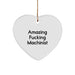Funny Machinist Heart Ornament, Gift from Friends to Machinist, Christmas Unique - Image 1
