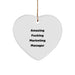 Funny Marketing Manager Gifts from Friends, Amazing F--king Marketing Manager Heart Ornament for Christmas Unique Gifts, Marketing Manager Appreciation - Image 1