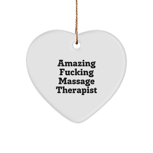 Funny Massage Therapist Gifts, Heart Ornament for Massage Therapist, Gifts from Women to Massage Therapist Friend - Image 1