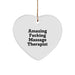 Funny Massage Therapist Gifts, Heart Ornament for Massage Therapist, Gifts from Women to Massage Therapist Friend - Image 1