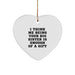 Funny Big Sister Quotes Heart Ornament Gifts from Family Members for Big Sister, Heart Shaped Ornament, Christmas Unique Gifts for Big Sisters - Image 1