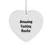 Funny Roofer Heart Ornament Gifts from Men to Roofer, Unique Christmas Unique Gifts for Roofer Lover, Heart Shaped Decoration - Image 1