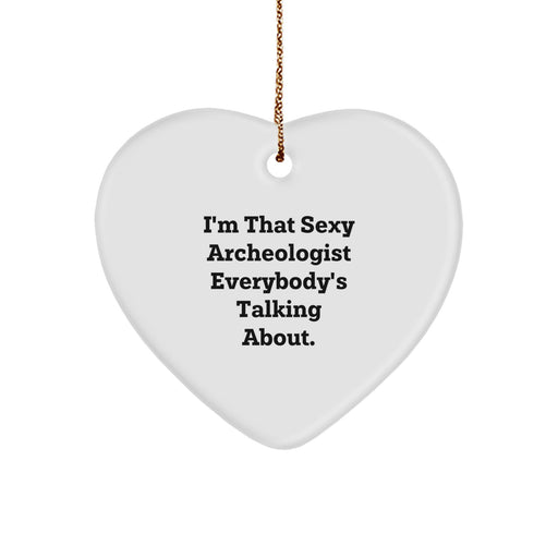 Funny Archeologist Gifts from Men, Unique Heart Ornament, Christmas Unique Gifts for Archeologist - Image 1