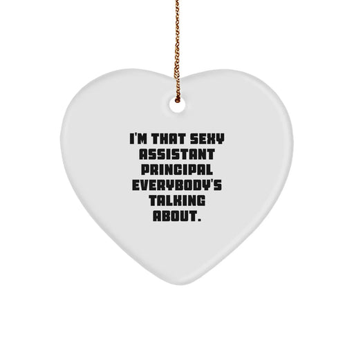 Funny Assistant Principal Heart Ornament Gifts from Men to Assistant Principals for Christmas Unique Presents - Image 1