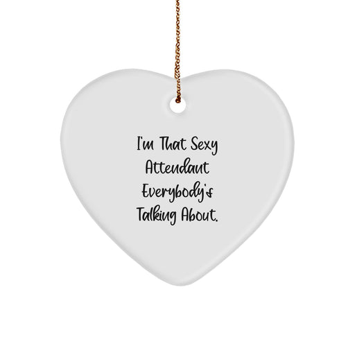 Funny Attendant Gifts - Heart Ornament for Attendant, Gift from Men, Women, Friends, or Coworkers, Perfect Christmas Unique Gifts for Attendant, Men, Women, Friends, or Coworkers - Image 1