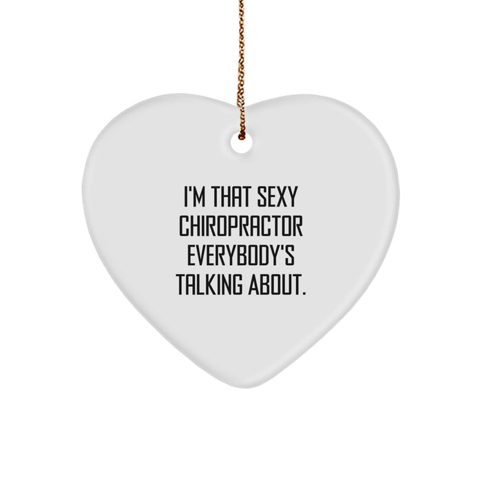 Sexy Chiropractor Gifts for Men, Funny Heart Ornament, Christmas Unique Gifts from Friends, Funny Chiropractor Decorations - Image 1