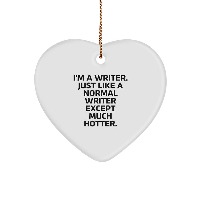 Writer's Heart Ornament - Funny Christmas Unique Gifts from Friends to Family - Image 1