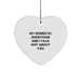 Domestic Shorthair Cat Gifts from Family, Funny Heart Ornament for Christmas, 'My Domestic Shorthair And I Talk Shit About You' Quote, Heartfelt Present for Cat Lovers - Image 1