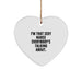 Funny Nurse Heart Ornament Gifts from Men to Friends, Unique Christmas Unique Gifts for Nurse, Heart-Shaped MDF with Gold Cord - Image 1