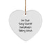 Funny Sheriff Heart Ornament Gifts from Men to Sheriff, Unique Christmas Unique Gifts for Sheriff, I'm That Sexy Sheriff Everybody's Talking About. - Image 1