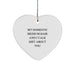 Funny Domestic Medium Hair Cat Gifts from Friends for Christmas Heart Ornament - Image 1