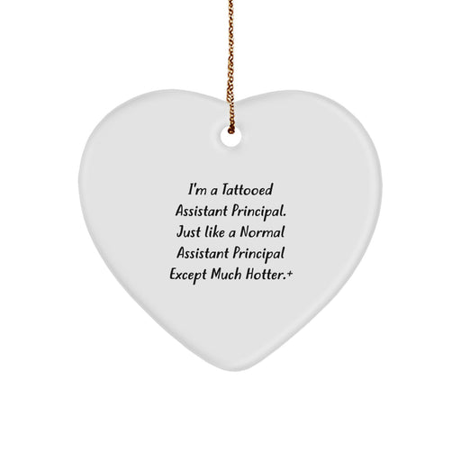 Funny Assistant Principal Heart Ornament, Gifts from Friends, Perfect Unique Gifts for Assistant Principals on Christmas - Image 1