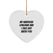 Funny American Longhair Cat Gifts for Friends, Cute Heart Ornament Quote, Christmas Unique Gifts from Family - Image 1