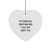 Funny European Shorthair Cat Gifts, Heart Ornament, 'My European Shorthair And I Talk Shit About You' Quote, Christmas Unique Gifts from Family, for Men, Women, and Friends - Image 1