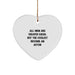 Funny Actor Gifts from Men for Christmas Unique Heart Ornaments Quote 'All Men Are Created Equal But The Coolest Become An Actor' - Image 1