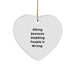 Hiking Humor Funny Heart Ornament Gifts from Men for Hiking Friends on Christmas Unique Gift - Image 1