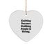 Funny Knitting Heart Ornament Gifts for Men, Women, Friends, and Family - Perfect for Knitting Enthusiasts - Unique Christmas Unique Gifts from Loved Ones - Image 1