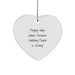 Funny Playing Video Games Heart Ornaments Gifts for Men from Friends on Christmas Day - 'Playing Video Games Because Stabbing People Is Wrong.' - Image 1