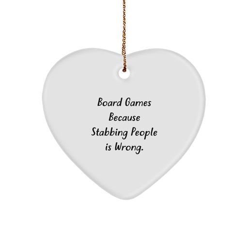 Funny Board Games Heart Ornament Gifts for Board Game Enthusiasts from Friends, A Humorous Christmas Unique Gift for Men, Women, Board Game Players, and Co-workers - Image 1