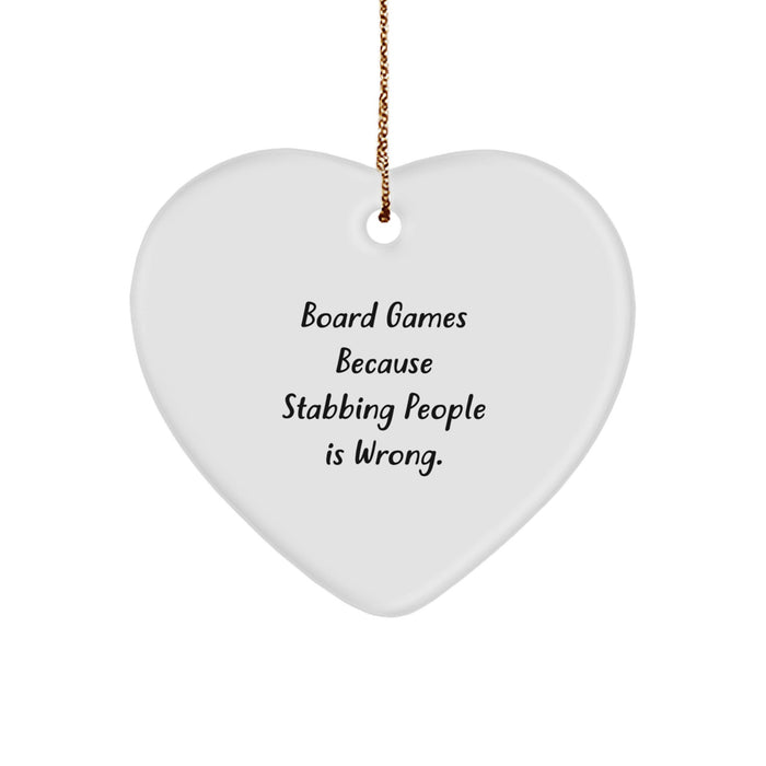Funny Board Games Heart Ornament Gifts for Board Game Enthusiasts from Friends, A Humorous Christmas Unique Gift for Men, Women, Board Game Players, and Co-workers - Image 1