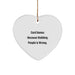 Funny Card Games Gifts for Men from Family with Heart Ornament, Card Games Because Stabbing People Is Wrong., Christmas Unique Gifts for Card Games Enthusiasts - Image 1