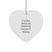 Funny Puzzles Gifts for Men, Women, Friends, Coworkers, Family - Christmas Unique Ornaments Heart Shaped Puzzles Because Stabbing People Is Wrong., Gift Ideas from Men to Friends - Image 1