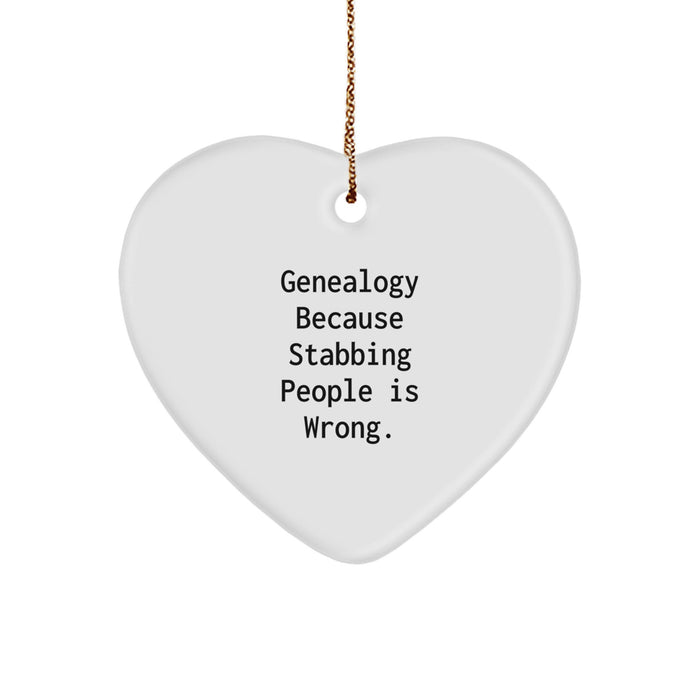 Genealogy Gifts from Family Members - Funny Heart Ornament for Christmas to Show Love and Respect, Gifts for Genealogy Enthusiasts - Image 1