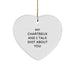 Funny Chartreux Cat Gifts for Christmas, Heart Ornament with Quote 'My Chartreux And I Talk Shit About You', Gifts from Friends for a Funny Cat Lover - Image 1