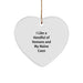 Gifts from Family and Friends for Maine Coon Cat Lovers - Funny Maine Coon Cat Christmas Ornaments, Heart Shaped, I Like A Handful Of Humans And My Maine Coon - Image 1