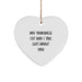 Funny Tonkinese Cat Gifts from Friends for Christmas, Heart Ornament with 'My Tonkinese Cat And I Talk Shit About You' Quote - Image 1
