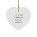Funny Domestic Medium Hair Gifts for Friends, Christmas Heart Ornament with I Like A Handful Of Humans And My Domestic Medium Hair Quote - Image 1