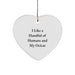 Funny Ocicat Lover Gifts from Family, Heart Ornament, I Like A Handful Of Humans And My Ocicat Christmas Unique - Image 1