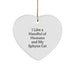 Funny Sphynx Cat Gifts from Men to Women - Heart Ornament for Christmas Unique Gifts - I Like A Handful Of Humans And My Sphynx Cat - Image 1