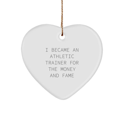 Funny Athletic Trainer Gifts from Family - Heart Ornament for Christmas Unique Presents for Men, Women, or Friends - Image 1