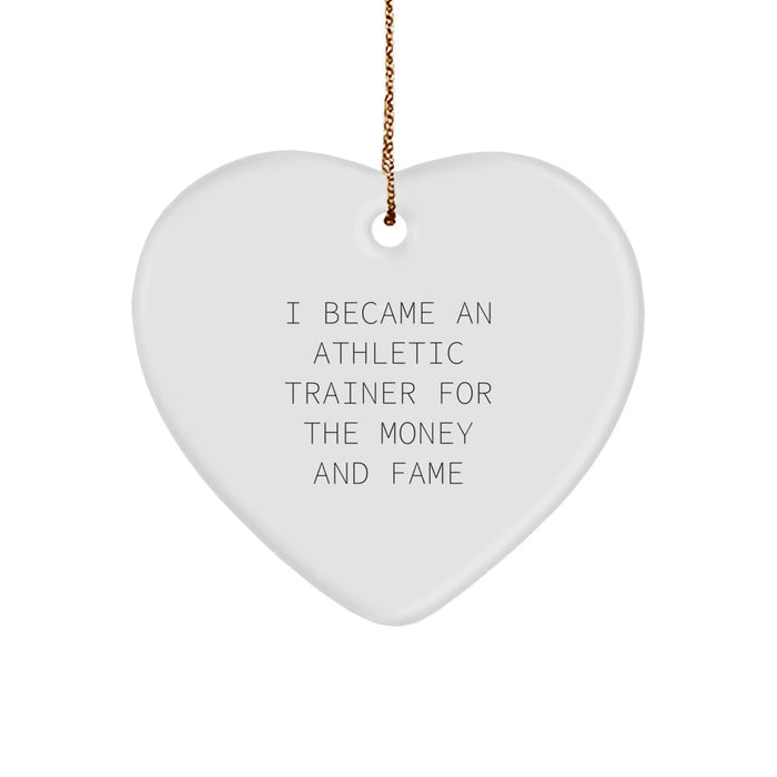 Funny Athletic Trainer Gifts from Family - Heart Ornament for Christmas Unique Presents for Men, Women, or Friends - Image 1