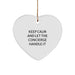 Funny Concierge Gifts for Men, Women, Friends, Family - Heart Ornament with 'Keep Calm And Let The Concierge Handle It' Quote - Christmas Unique Gifts from Friends, Coworkers, Family - Image 1