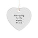 Funny Antiquing Gifts for Friends, Christmas Unique Heart Ornaments with Antiquing Is My Happy Place Quote, Great Gifts from Family to Friends - Image 1