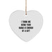 Funny Nana Gifts for Christmas - Heart Ornament with 'I Think Me Being Your Nana Is Enough Of A Gift' Quote, Gifts from Family, for Nana - Image 1