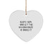 Funny Woodworker Gifts from Men for Christmas Unique Gifts - Keep Calm And Let The Woodworker Handle It Heart Ornament - Image 1