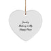 Jewelry Making Gifts from Friends - Heart Ornament with 'Jewelry Making Is My Happy Place' Quote, Christmas Unique Presents for Women - Image 1
