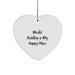 'Model Building Is My Happy Place' Funny Heart Ornament Gifts for Model Building Lovers from Friends, Christmas Unique Gifts for Men, Women, or Family - Image 1