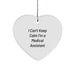 Funny Medical Assistant Christmas Heart Ornament Gifts from Friends, Family, or Coworkers - 'I Cant Keep Calm I'm A Medical Assistant' Heart Shape Decor - Image 1