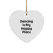 Dancing Gifts from Family, Friends, or Coworkers - 'Dancing Is My Happy Place' Heart Ornament for Christmas - Image 1